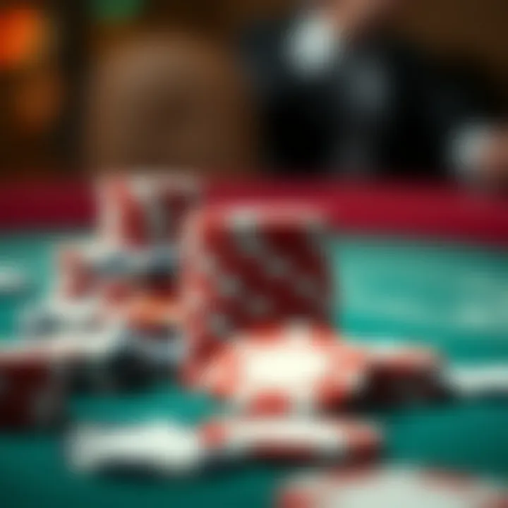 A stack of chips representing betting strategies in blackjack