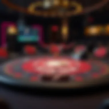 A classic blackjack table with cards and chips