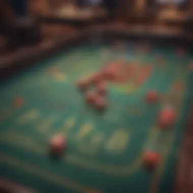 The Vibrant Layout of a Craps Table Craps table with vibrant layout