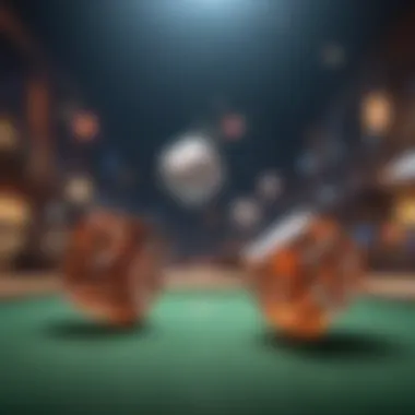 The Excitement of a Dice Throw Dice in mid-air during a throw