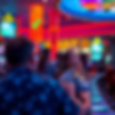 Tourism Flourishes in Casino Atmosphere Tourists enjoying entertainment at a Maui casino