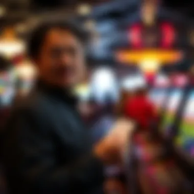 A guest using a coupon at the casino