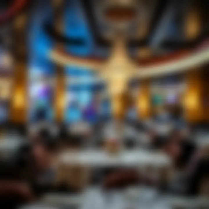 Elegant dining area highlighting gourmet culinary offerings