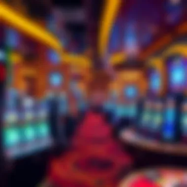 Luxurious gaming floor filled with slot machines and table games