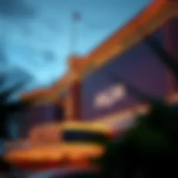 Exterior view of the MGM Grand Casino highlighting its architectural grandeur