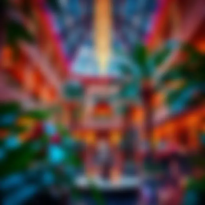 Interior shot of the Mirage featuring its lush tropical atrium