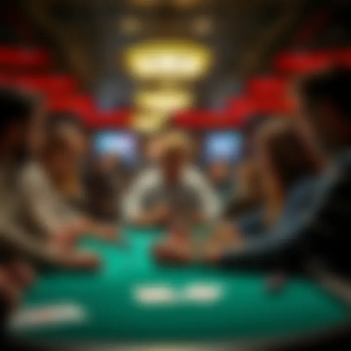 Participants strategizing at the poker table