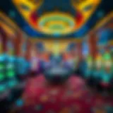 Virtual tour of the gaming floor showcasing slots and table games