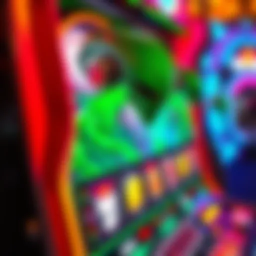 Futuristic alien slot machine design with vibrant colors