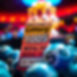 Colorful lottery ticket showcasing excitement