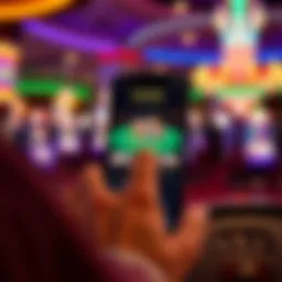 User navigating through the Odawa Casino app interface