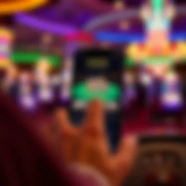 User navigating through the Odawa Casino app interface