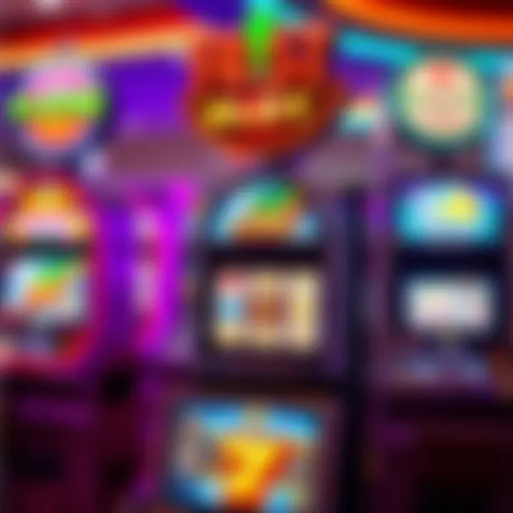 Diverse Slot Themes A vibrant slot machine display showcasing various themes