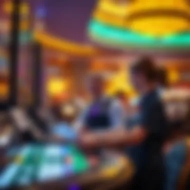 Customer Service at Oxford Casino Customer service staff assisting patrons at Oxford Casino