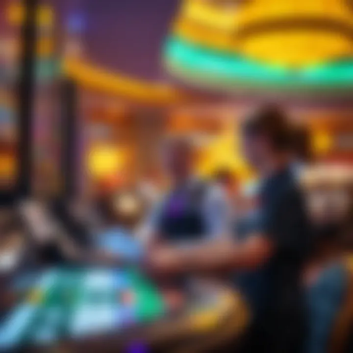 Customer Service at Oxford Casino Customer service staff assisting patrons at Oxford Casino