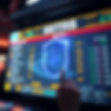 Security Measures in Online Betting A secure online betting interface showcasing security features