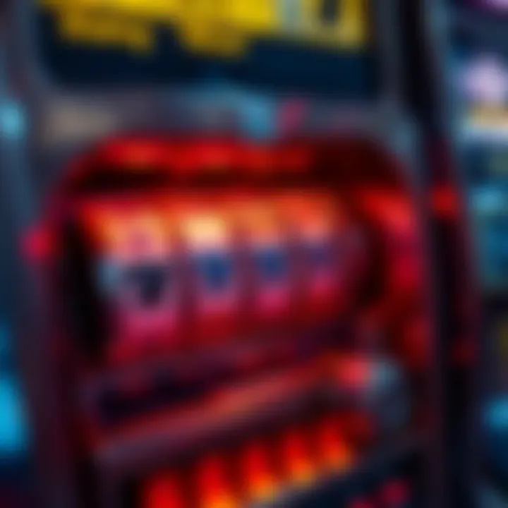 Detailed view of quarter slot machine mechanics