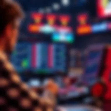 Person analyzing game statistics and bracket performance