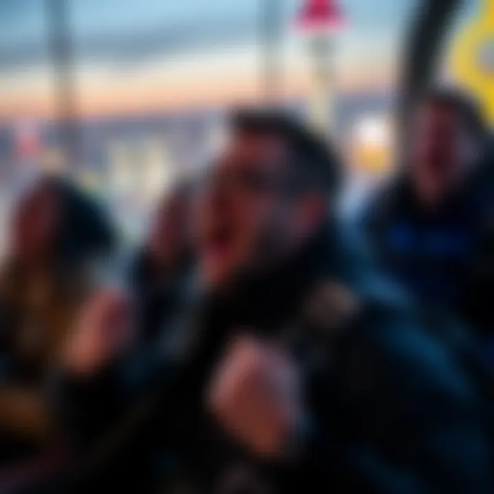 Participants experiencing the thrill of the jump with expressions of excitement