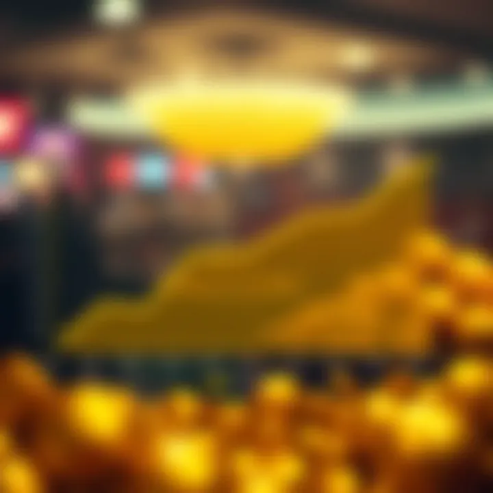 Graph showcasing the rise in lottery ticket sales linked to gold themes