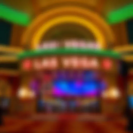 The iconic entrance of the leading casino in Las Vegas, showcasing its grandeur
