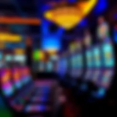 Interior gaming area with slot machines at Tropicana