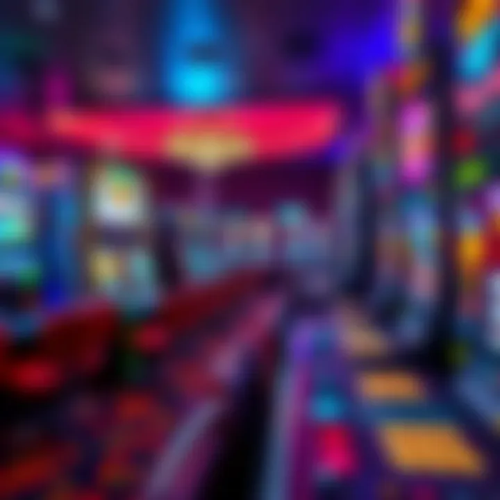 A close-up of gaming options showcasing diverse machines and tables.