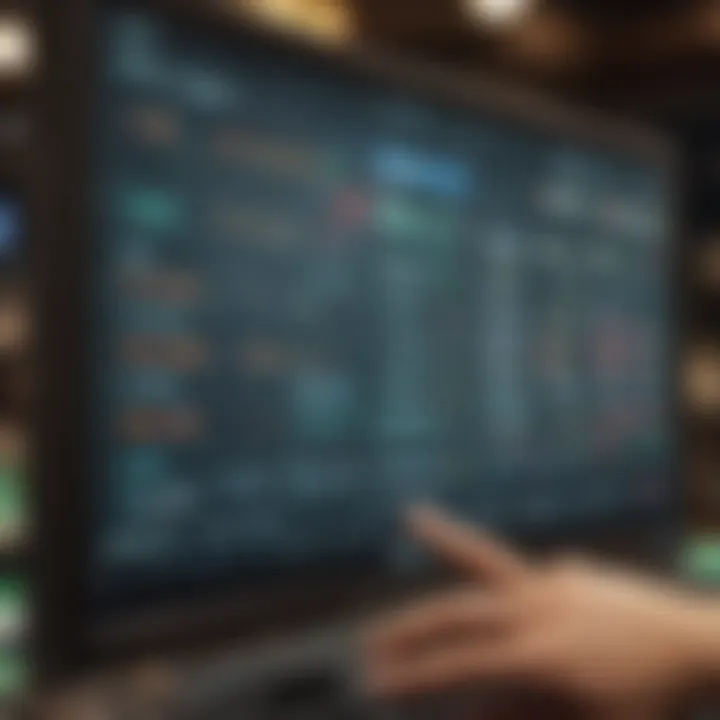 Close-up of betting odds on a digital screen