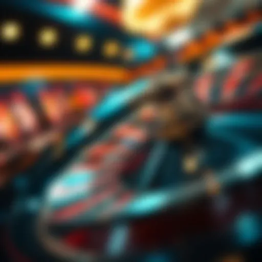 Roulette wheel in motion