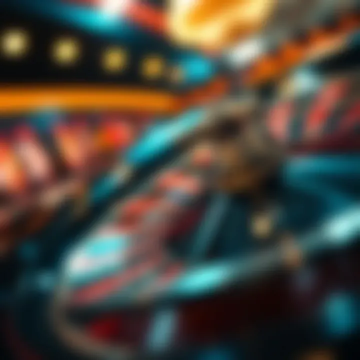 Roulette wheel in motion