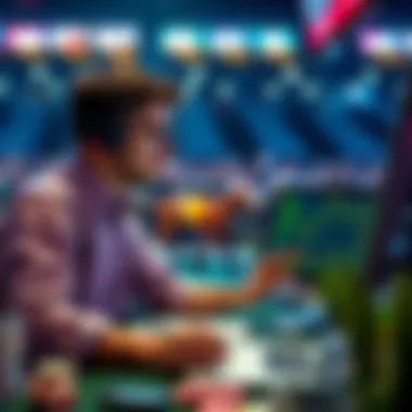 A bettor analyzing data and statistics for greyhound performance