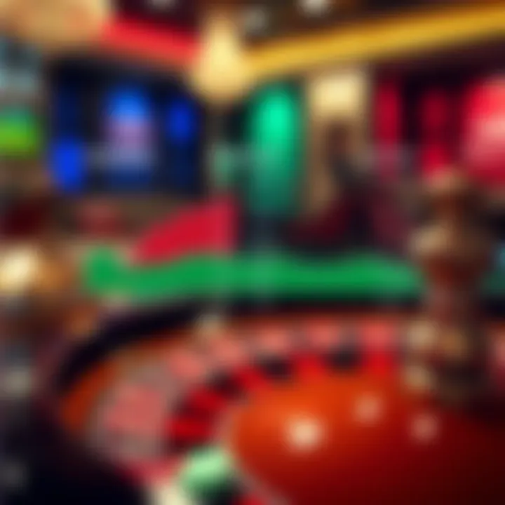 Visualization of potential payouts for street bets in roulette