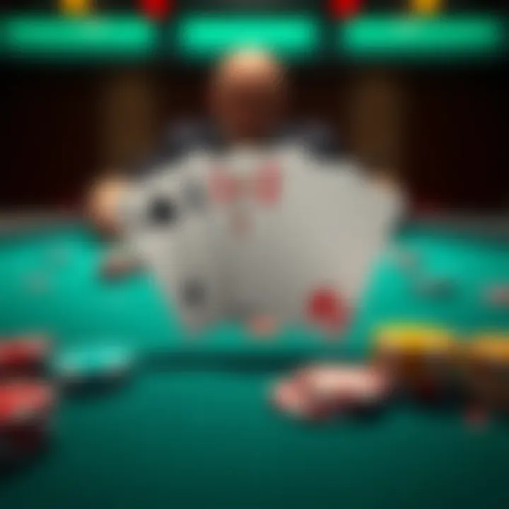 Diagram illustrating betting strategies with a royal flush