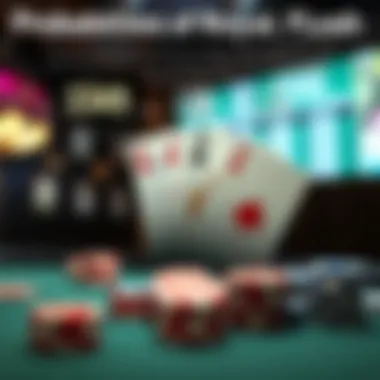 Infographic showing probabilities of achieving a royal flush