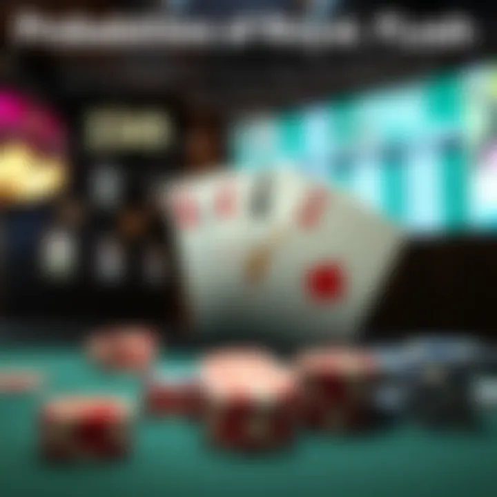 Infographic showing probabilities of achieving a royal flush