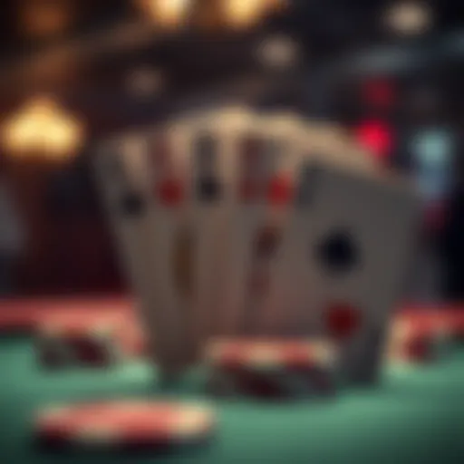 Visual representation of a royal flush in poker