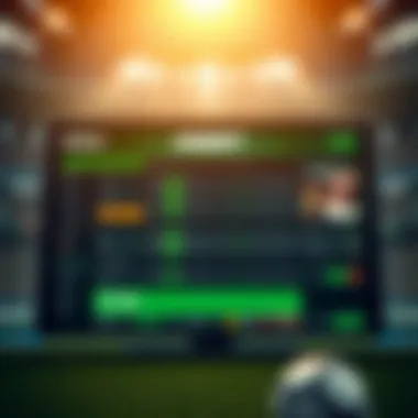 User interface of Unibet's football betting platform