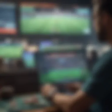 Visual representation of user experience on a sports betting site