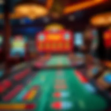 Digital Interface of Video Craps An overview of a video craps table showcasing its unique digital interface