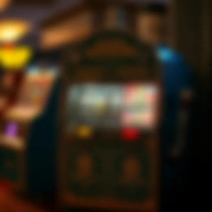 A vintage slot machine showcasing its intricate design